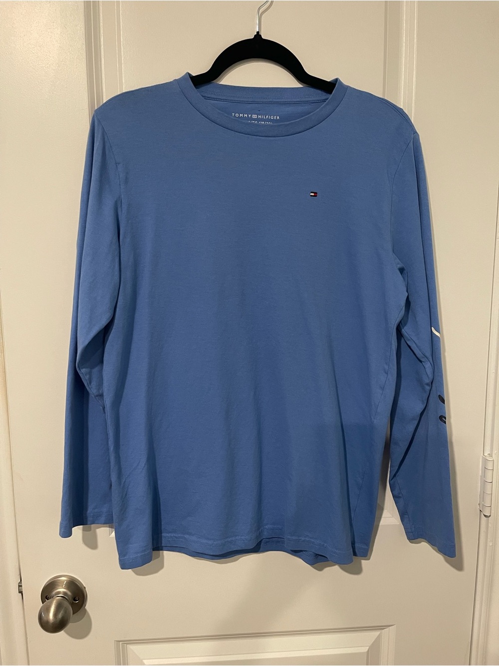 Tommy Hilfiger Light Blue Long-Sleeve Crewneck Tee